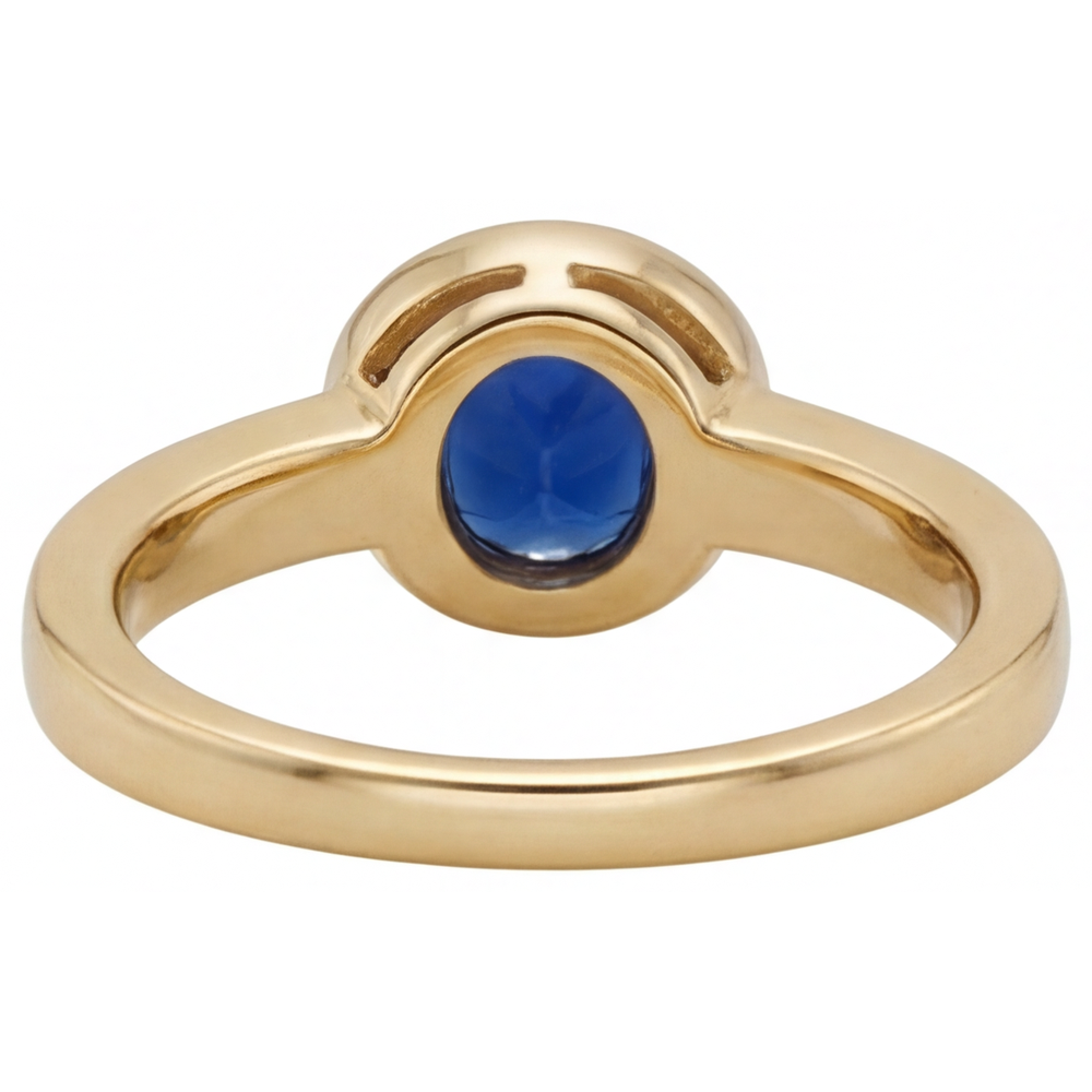 Fait à la main Saphir Bleu Bleuet Bague Pierre de Couleur 2,5 carats – vue d'angle