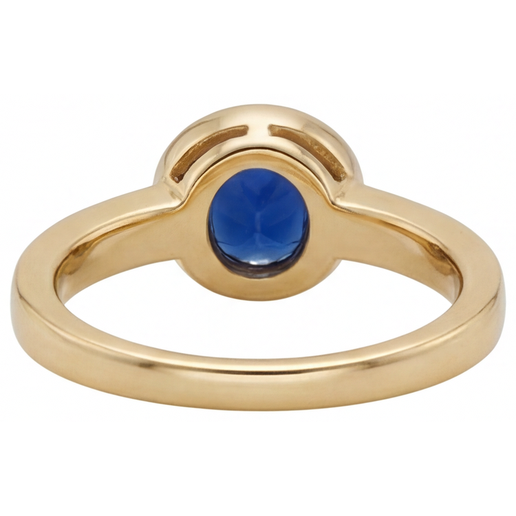 Fait à la main Saphir Bleu Bleuet Bague Pierre de Couleur 2,5 carats – vue d'angle