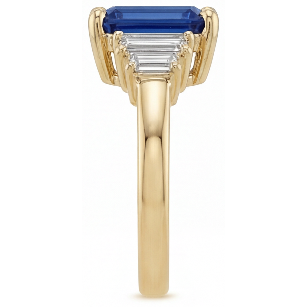 Élégant Bague Pierre de Couleur 4 carats – vue d'angle