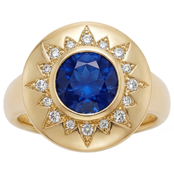 Saphir Bleu Royal Pureté VVS Bague Pierre Précieuse 1,5 carats