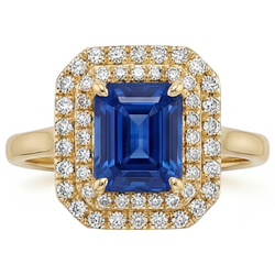 Fin Pureté VVS Saphir Bleu Royal Bague Pierre Précieuse – 4