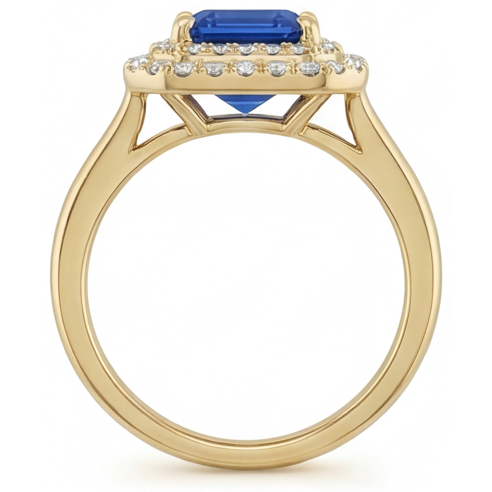 Fin Bague Pierre Précieuse 4 carats – vue de profil