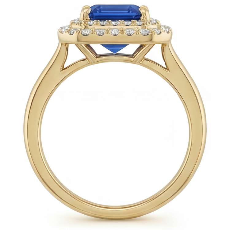 Fin Bague Pierre Précieuse 4 carats – vue de profil