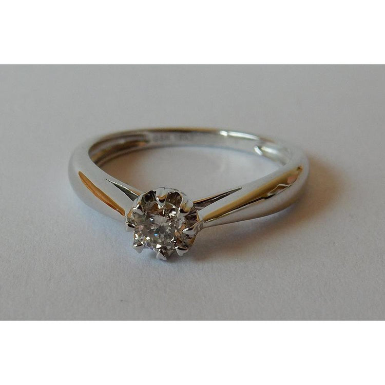 Brillant Bague Solitaire 0,25-carats Or 14K Rose – vue principale