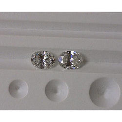 Paire de diamants ovales naturels étincelants extraits de la terre, pureté F, VS1, 2 carats