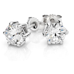 Diamant Pendants d'Oreilles – Or Blanc 14 Carats 4 carats