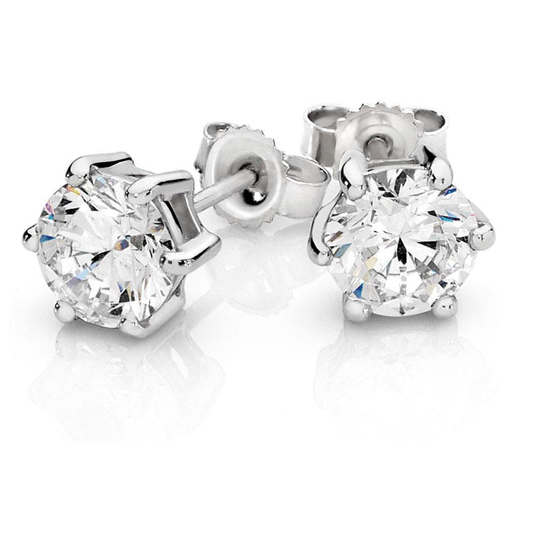 Taille Brillant Diamant bague en Or Blanc 14 Carats – vue principale