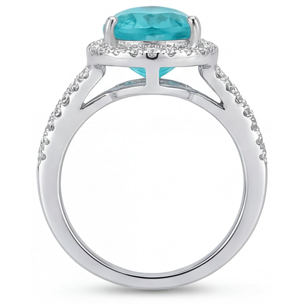 Fin Bague de Fiançailles Halo 2,75 carats – vue arrière