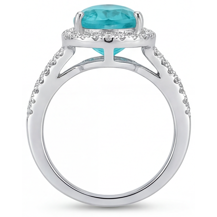 Fin Bague de Fiançailles Halo 2,75 carats – vue arrière