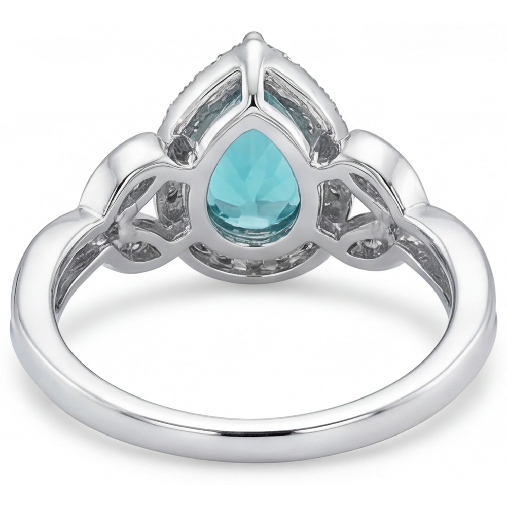 Artisanal Bague de Fiançailles Halo 3,25 carats – vue arrière