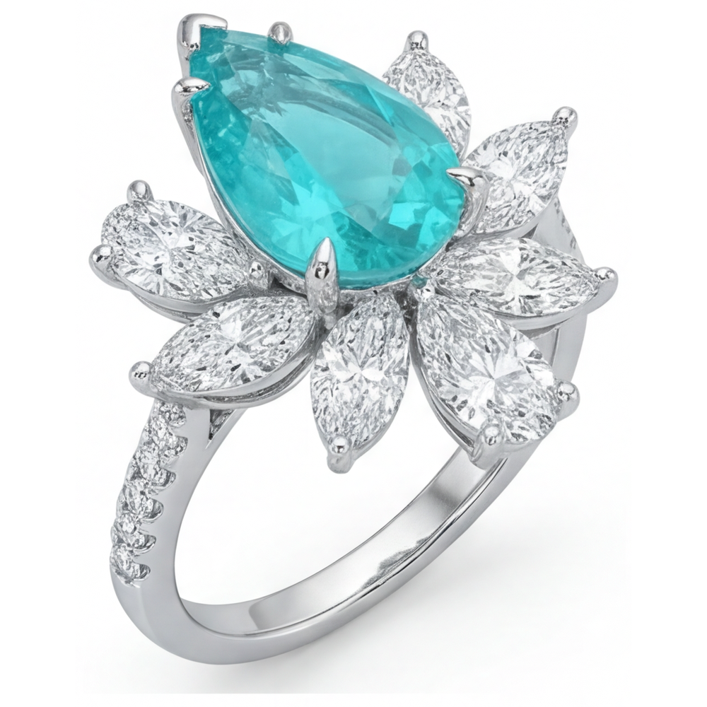 Rayonnant Solitaire avec Pierres Latérales 1,75 carats – vue d'angle