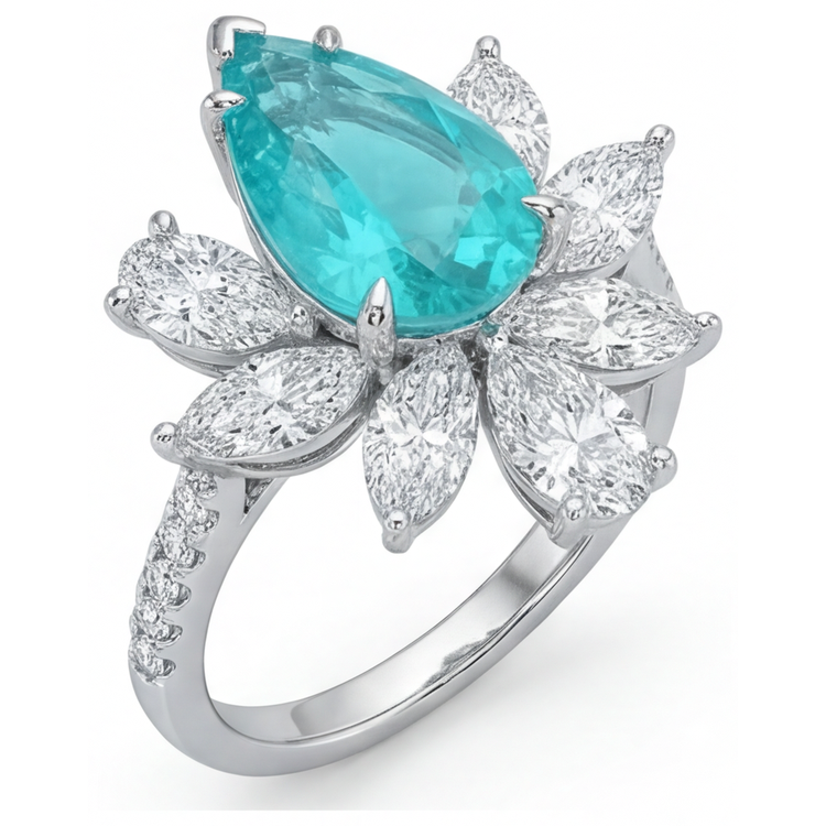 Rayonnant Solitaire avec Pierres Latérales 1,75 carats – vue d'angle
