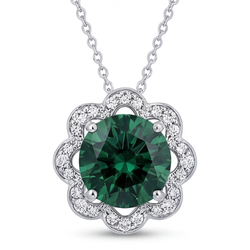 Tourmaline Pendentif Pierre Précieuse – VVS 2,25 carats Or Blanc