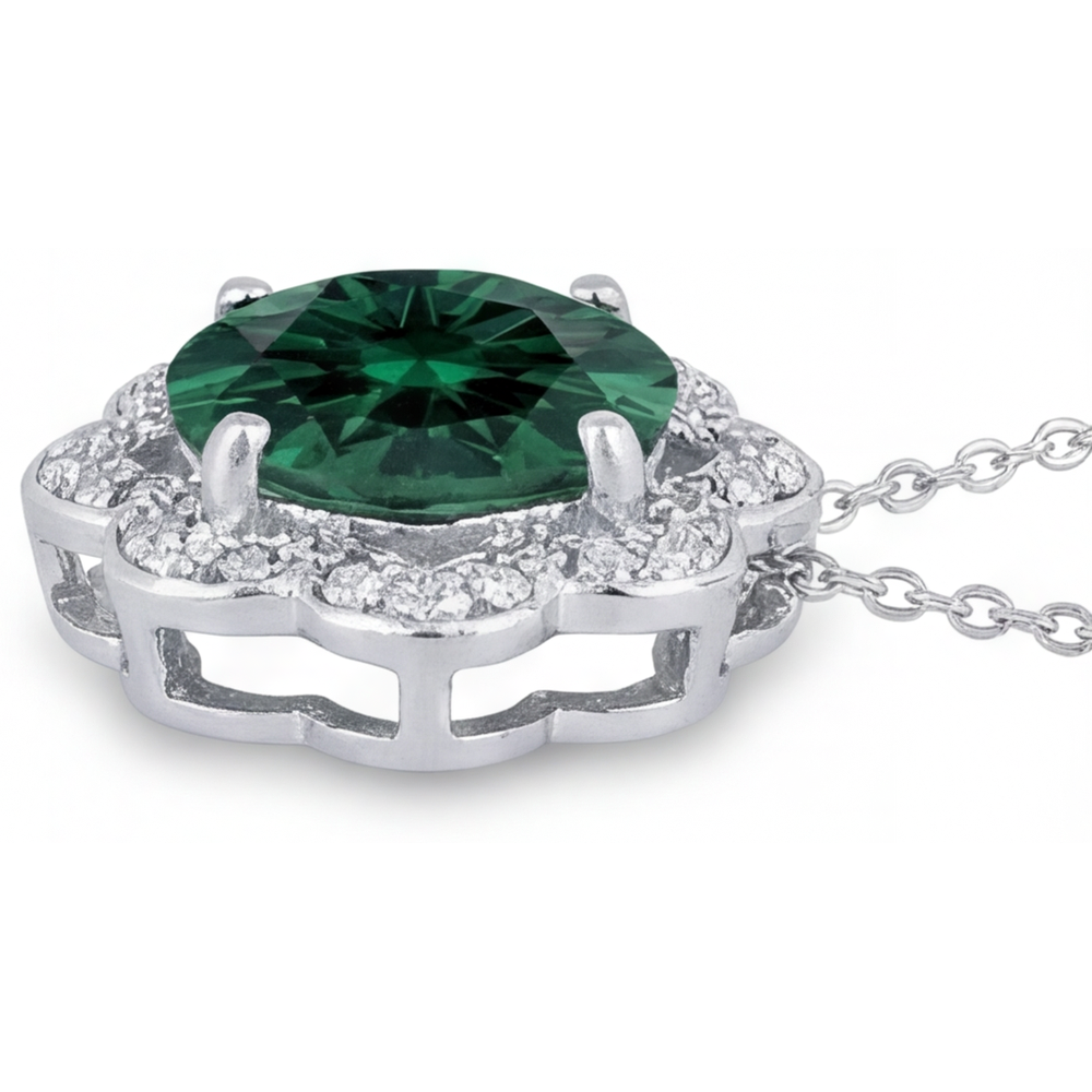 Premium Tourmaline Pendentif Pierre Précieuse 2,25 carats – vue d'angle