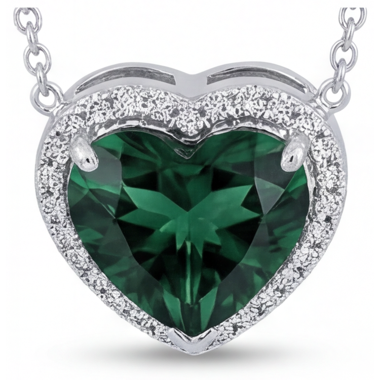 Tourmaline Pendentif Pierre Précieuse – vue de côté