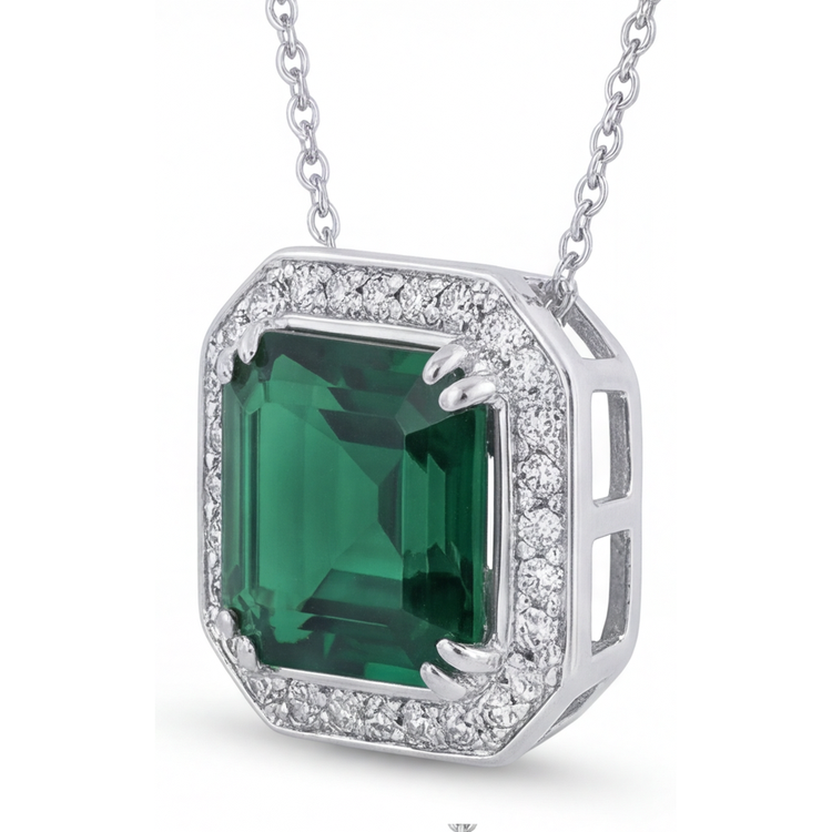 Élégant Pendentif Pierre Précieuse 3,50 carats – vue de côté