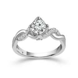 Diamant Solitaire avec Pierres Latérales de luxe – 2,10 carats