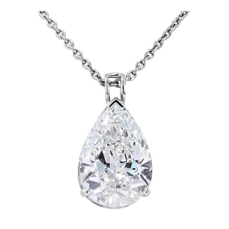Collier Pendentif Or Blanc 14 Carats avec Diamant – vue principale
