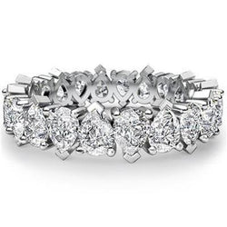 Diamant Fin Eternity Band – Or 14K Blanc 9,50 carats