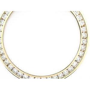 Lunette ronde personnalisée en or jaune 14K de 1,75 carat pour tous les modèles de montres Rolex Date