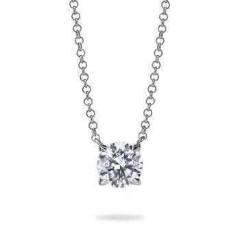 0.75 carats collier pendentif en forme de diamant rond - HarryChadEnt.FR