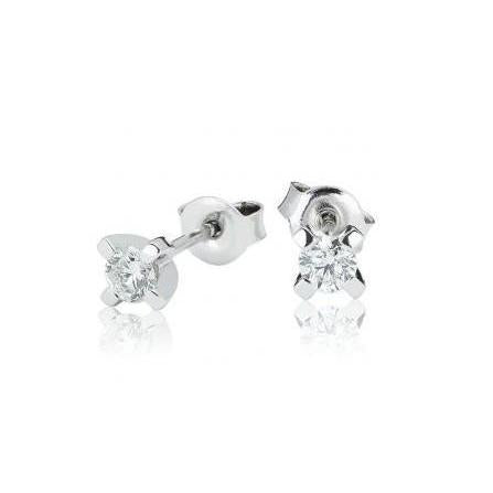 1.20 ct F Vs1 Diamants taille brillant Boucles d'oreilles pour femmes en or blanc - HarryChadEnt.FR