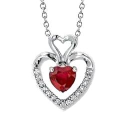 1.20 ct coeur rubis rouge avec pendentif diamant bijoux nouveau