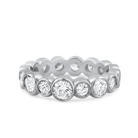 1.60 carats bague de mariage diamant taille ronde sertie lunette - HarryChadEnt.FR
