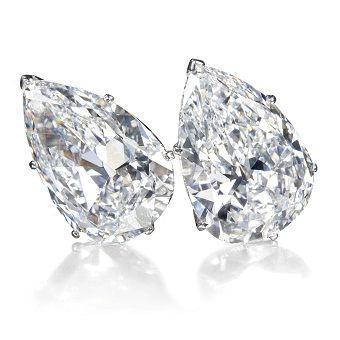 2 carats. Clous d'Oreilles Fine Joaillerie Or Diamant Taille Poire - HarryChadEnt.FR