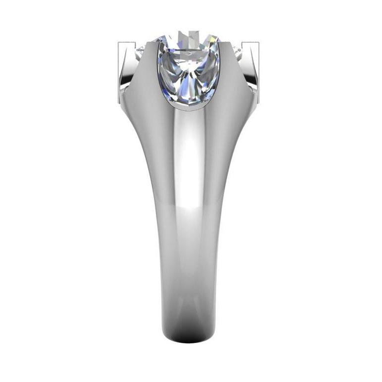 3 carat gros diamant solitaire hommes bague or blanc - HarryChadEnt.FR