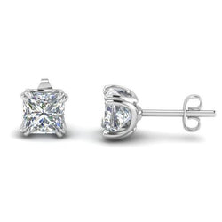 3.00 Carats Diamants Boucles D'Oreilles Dames Or Blanc