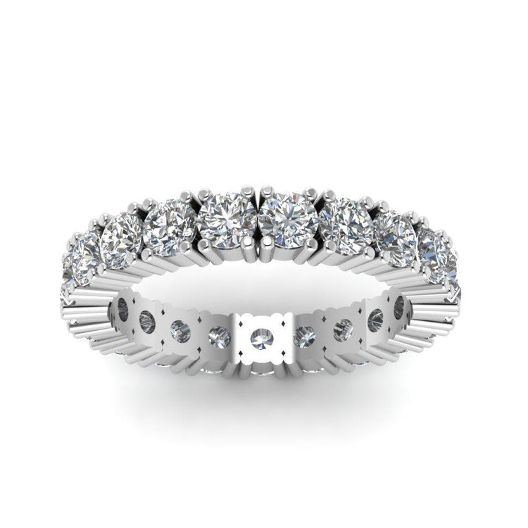 3.15 carats femmes rondes diamant éternité bande bijoux en or blanc massif - HarryChadEnt.FR