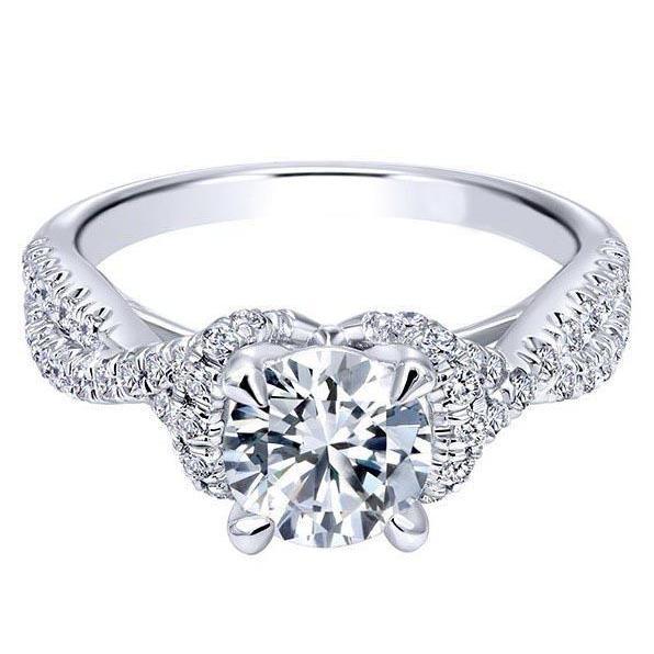 3.35 carats diamant bague de mariage femme or blanc 14k