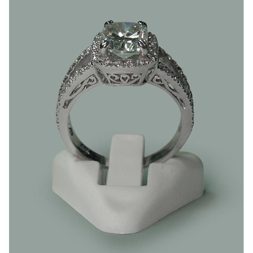 3.50 Carats Coussin Diamant Solitaire Bague Split Tige Bijoux Nouveau - HarryChadEnt.FR