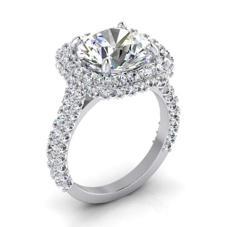 4.50 carats Halo Diamond Ring - HarryChadEnt.FR