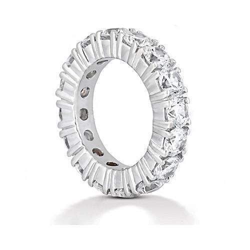 4.80 carats diamant rond éternité bande or blanc 14K bijoux nouveau - HarryChadEnt.FR