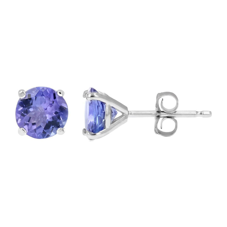 5 Carats Tanzanite Boucles D'Oreilles Femme Or Blanc 14K - HarryChadEnt.FR