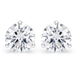 6 carats. Boucles d'oreilles en diamant pour dames Bijoux en or
