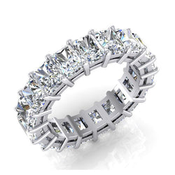 7.35 carats. Bague de fiançailles éternité diamant taille radiant Or