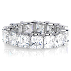 7.50 carats bague d'éternité de mariage diamants taille coussin or blanc