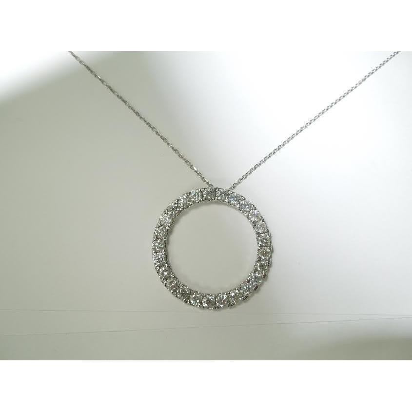8.75 carats dames cercle de vie pendentif diamant bijoux en or blanc - HarryChadEnt.FR