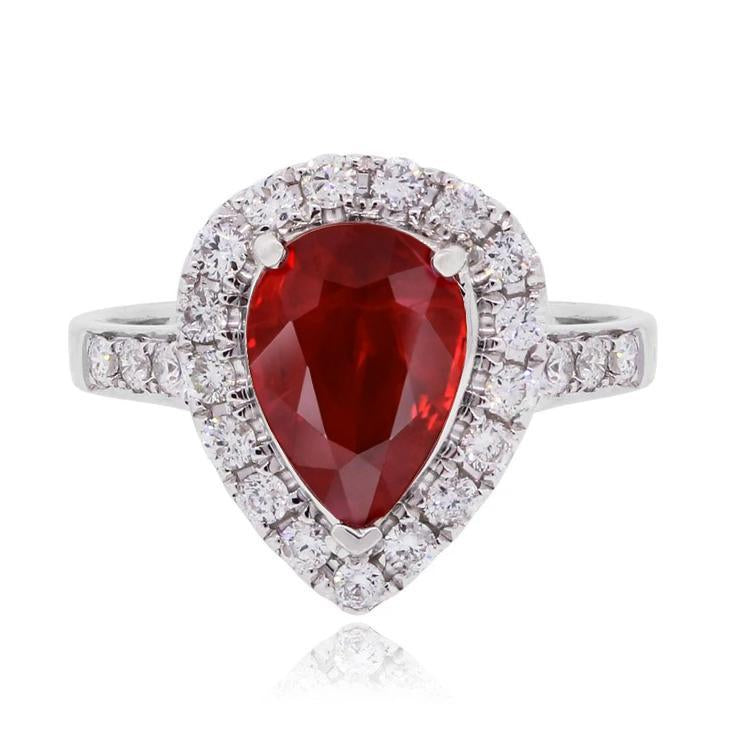 9.50 Carats Rubis Avec Accents Diamant Alliance Or Blanc 14K - HarryChadEnt.FR