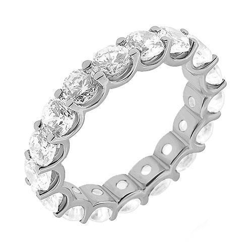 Alliance Eternité 5.10 Carats Diamants Ronds Or Blanc 14K - HarryChadEnt.FR