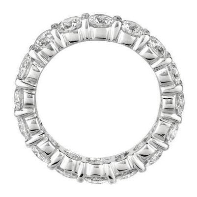 Bracelet Éternité Diamant Rond 4.80 Carats Or Blanc 18K - HarryChadEnt.FR