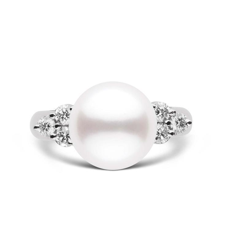 Alliance Grande Perle d'Eau Douce Diamant 24 Mm 0.30 Carat Or Blanc - HarryChadEnt.FR