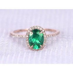 Alliance Verte Emeraude Et Diamant 5.45 Carats