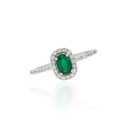 Alliance Verte Emeraude Et Diamants 5.25 Carats 14K WG