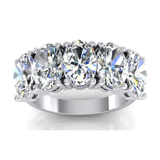 Bague Diamant Ovale Or Blanc