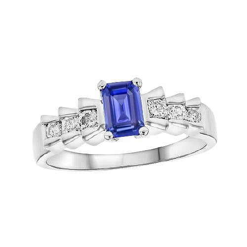 Bague Anniversaire Emeraude Bleu Clair Saphir 2 Carats Style Plissé - HarryChadEnt.FR