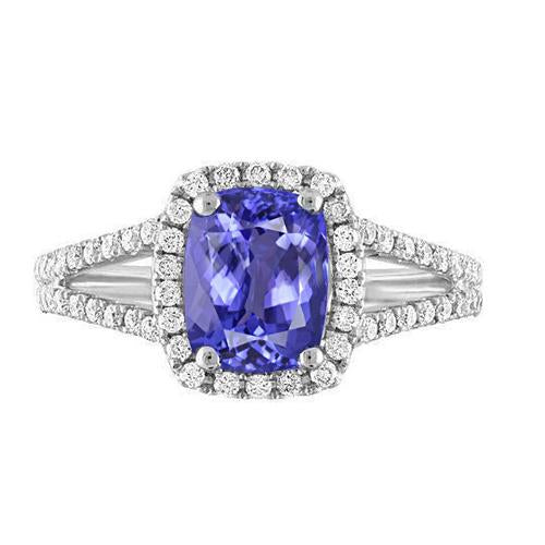 Bague Anniversaire Tanzanite Et Diamant 4.85 Carats - HarryChadEnt.FR